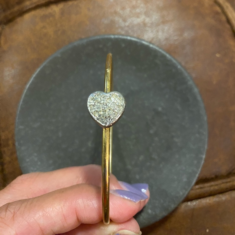 Monet Crystal heart bangle